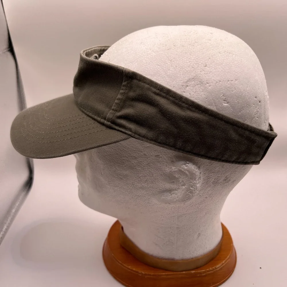 BMW Lifestyle Adjustable Sun Visor Hat Olive Green Embroidered Logo One Size